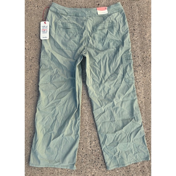 New ARULA Green Wide Leg Cargo Pants - Picture 9 of 9